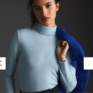 Anthropologie Light Blue Softest Turtle Neck